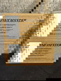 2 Full Boxes of Winchester 9mm Cartridges App. 2.5"X5"