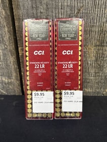 2 Full Boxes of CCI .22LR, 2015 Merry Christmas and Happy New Year Edition App. 2.5"X5"