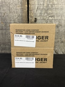 2 Full Boxes of Remington 9mm Luger App. 2.5"X5"