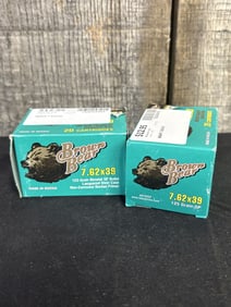2 Full Boxes of Brown Bear 7.62x39 App. 2.5"X5"