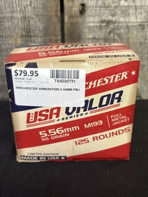 Winchester 5.56mm - Full Box App. 2.5"X5"