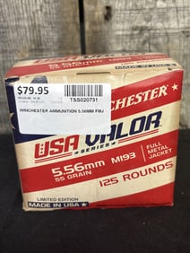 Winchester 5.56mm - Full Box App. 2.5"X5"