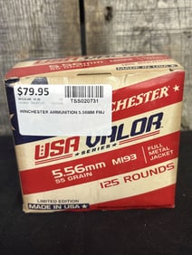Winchester 5.56mm - Full Box App. 2.5"X5"