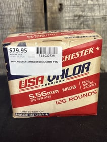 Winchester 5.56mm - Full Box App. 2.5"X5"