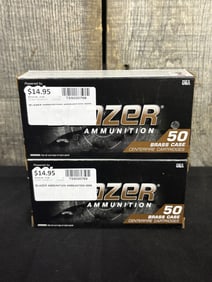 2 Full Boxes of Blazer 9mm App. 2.5"X5"