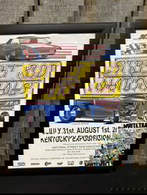 2014 NSRA Street Rod Nationals Plus Framed Poster 20"X26"