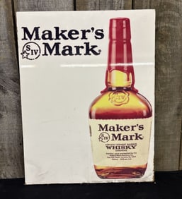 Makers Mark Whisky Advertisement Sign 18"X23"