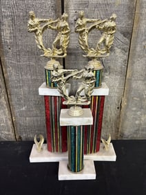 Trio Of Martial Arts Trophies 2"X5"X16"