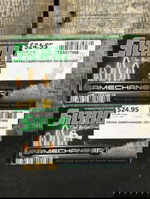 2 Full Boxes of Sierra Game Changer .300 Blackout App. 2.5"X5"