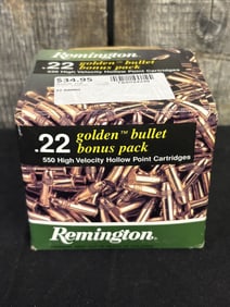 550 Rounds of Remington .22 Long Rifle Golden Bullet App. 2.5"X5"