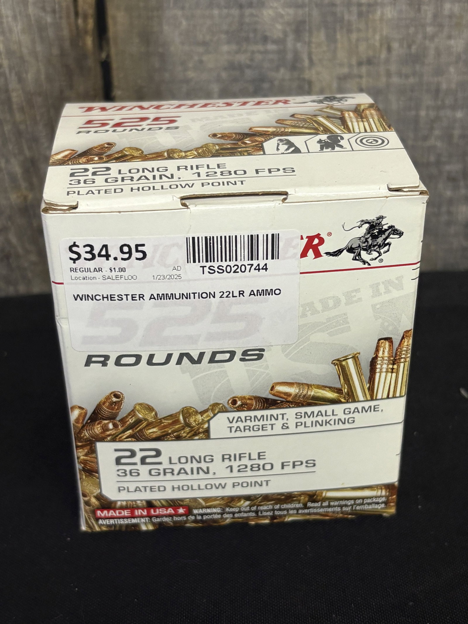 525 Rounds of Winchester .22 Long Rifle App. 2.5"X5": 525 Rounds of Winchester .22 Long Rifle App. 2.5"X5"
