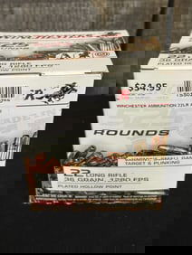 525 Rounds of Winchester .22 Long Rifle App. 2.5"X5"