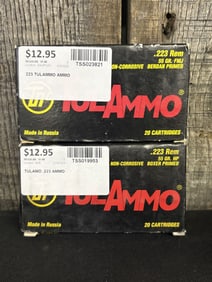 2 Full Boxes TulAmmo .223 Rem App. 2.5"X5"