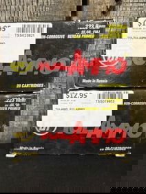 2 Full Boxes TulAmmo .223 Rem App. 2.5"X5"