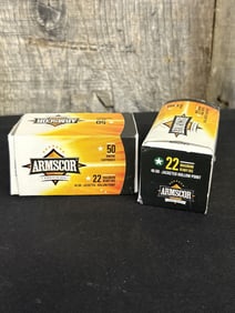 2 Full Boxes of ARMSCOR .22 App. 2.5"X5"