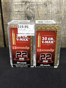 2 Full Boxes of Hornady .22 mag App. 2.5"X5"