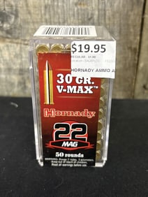 1 Box of Hornady .22 mag App. 2.5"X5"