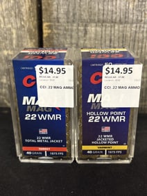 2 Full Boxes of CCI .22LR, Target and Varmint App. 2.5"X5"