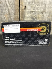 Full Box of Winchester 7mm Rem Mag App. 2.5"X5"