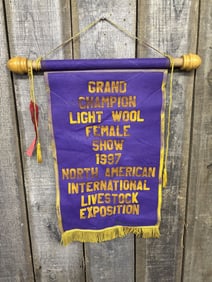 Grand Champion Light Wool Female Show 1997 Banner 24"X30"