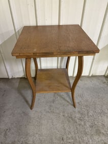 Vintage Oak Side Table 22"X22"X28"