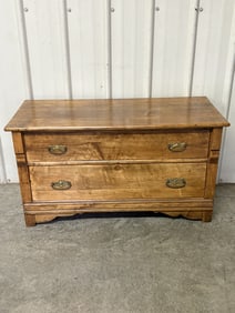 Antique Early 20th Century Victorian Eastlake Style Solid Oak Dresser 18"X41"X23"