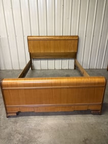 Art Deco Waterfall Bed, Full 55", Companion to Lots 89 and 90 58"X83"X43"