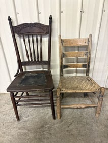 Two Antique Chairs 17"X20"X40"