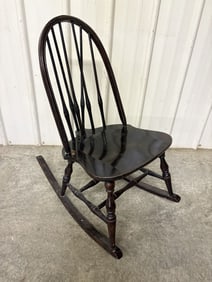 Vintage Early 20th Century Windsor Style Childs Rocking Chair 17"X30"X36"