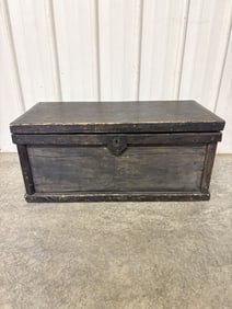Antique Painted Wooden Tool Trunk 16"X33"X15"