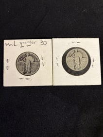Two (2) Standing Liberty Quarters - 1926, 1930 (App. 1")