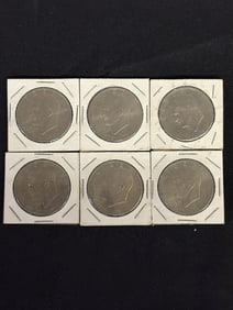 Six (6) Kennedy Bicentennial Half Dollars (App. 1")