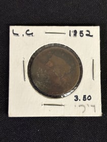 1852 Liberty Braided Hair Penny (App. 1")