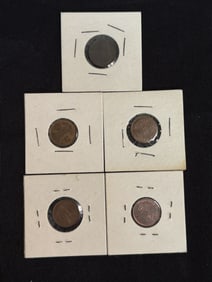 Five (5) Germany 1 Rentenpfennig - 1930, 1932, 1934, 1935, 1936 (App. 1")
