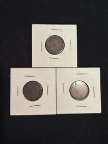 3 Great Britain Half Pennies (App. 1")