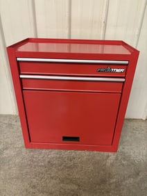 Like-New Frontier Toolbox With Key/Wheels, 13"X24"X27"