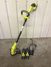 Ryobi Lithium 18V Weed Trimmer With 6 Batteries-Charger 13"X51"