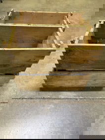 Set Of 4 Wooden Crates 10"X10"X21"