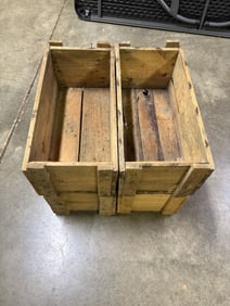 Set Of 4 Wooden Crates 10"X10"X21"