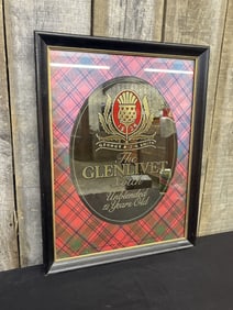 The Glenlivet Scotch Mirrored Advertisement 19"X24"