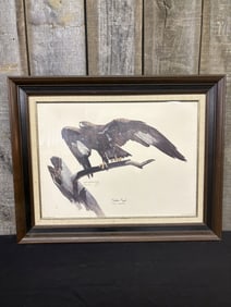 Golden Eagle" By Tom Dunnington Certified Limited Edition 29"X23