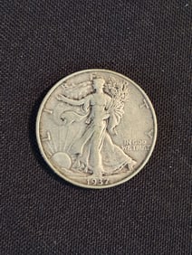 1937 Walking Liberty Half Dollar (90% Silver) 1.2"