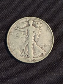 1937 Walking Liberty Half Dollar (90% Silver) 1.2"