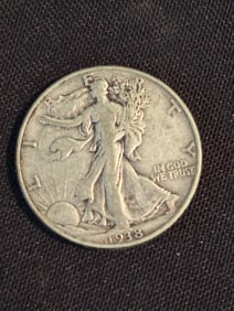 1938 Walking Liberty Half Dollar (90% Silver) 1.2"