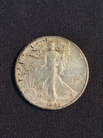 1941 Walking Liberty Half Dollar (90% Silver) 1.2"