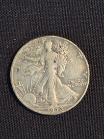 1942 Walking Liberty Half Dollar (90% Silver) 1.2"