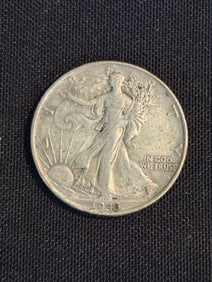 1943 Walking Liberty Half Dollar (90% Silver) 1.2"
