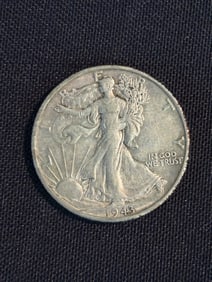 1943 Walking Liberty Half Dollar (90% Silver) 1.2"