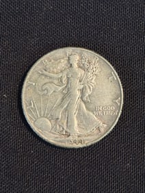1944 Walking Liberty Half Dollar (90% Silver) 1.2"