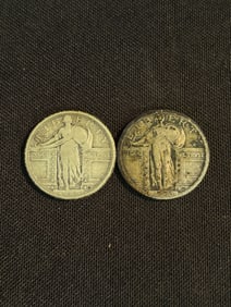 1917 - 1920 Standing Liberty Quarters (90% Silver) .9"